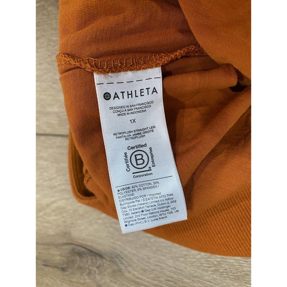 ATHLETA Retroplush Straight Leg Pant Orange Size 1X - Picture 3 of 8